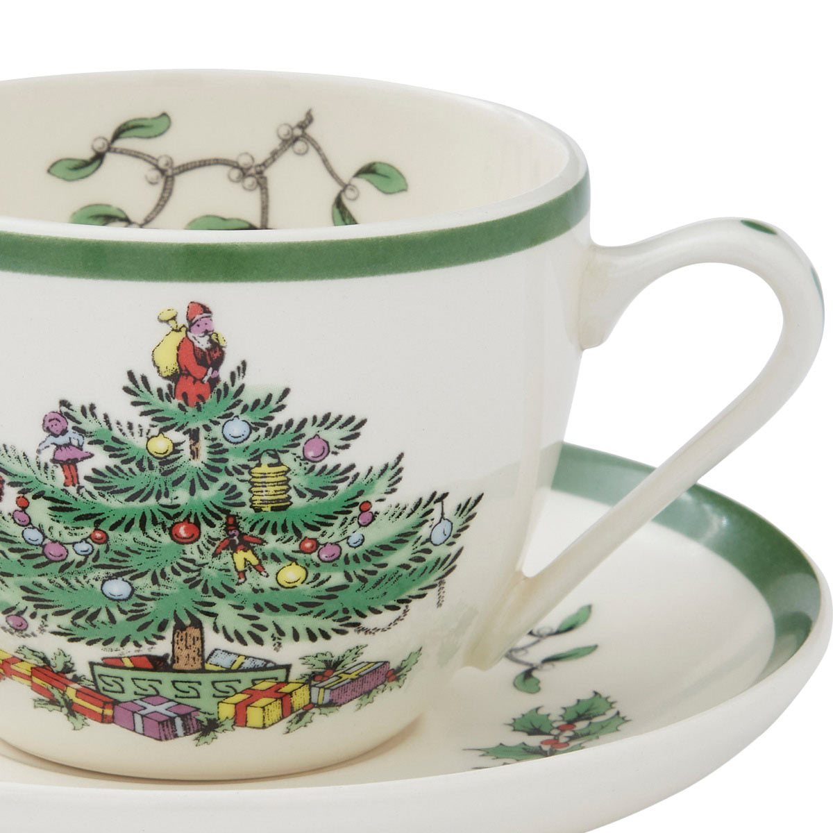 Christmas Tree Teacup & Saucer image number null